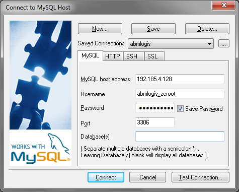 Connect to Mysql host Online